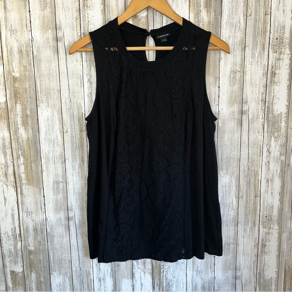 torrid Tops - Torrid Black Lace Front Whimsy Goth Gothic Tank Women’s 1X